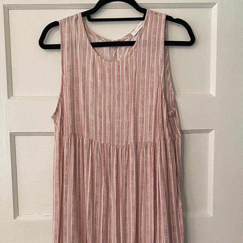Red & White Striped Summer Dress